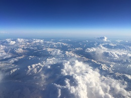 Mountains in the sky (somewhere on the way to Asia